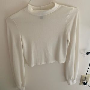 White turtleneck sweater. Medium forever 21, barely warn!